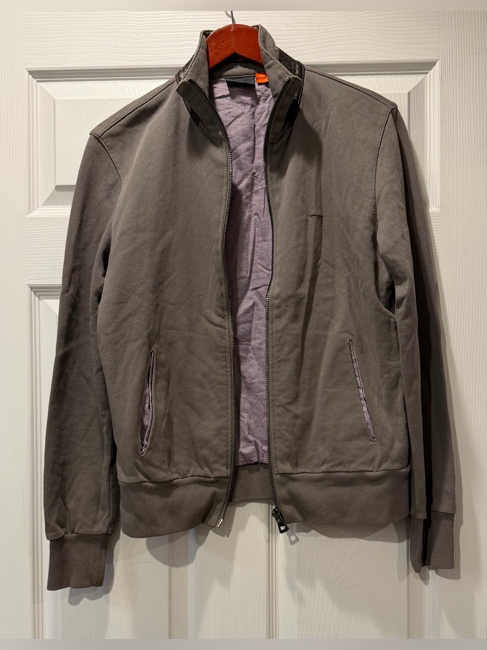 Handcrafted Boss Hugo Boss Forever orange label medium full zip jacket (coat)